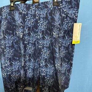 Navy Patterned Men's Shorts